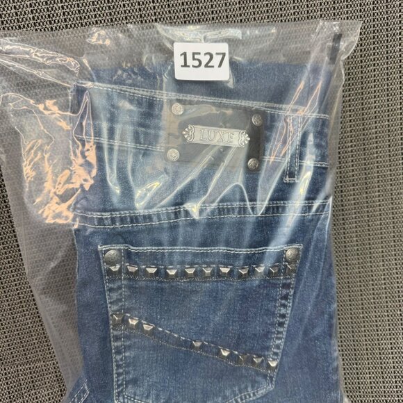 Tru Luxe Womens Studded Bootcut Jeans Size 10 Blue Denim - Picture 13 of 13